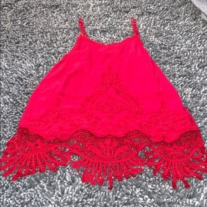 Red tank top